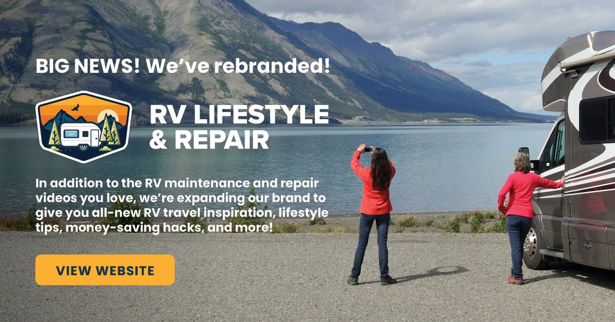 RVRepairClub's tweet photo. Wondering about our new look? In case you missed it, we’ve rebranded to RV Lifestyle &amp; Repair! You’ll find the same great maintenance videos you love, plus so much more. Visit our website to see what's new today! https://t.co/DPm8uG3Rrn https://t.co/FGYGo6htmL