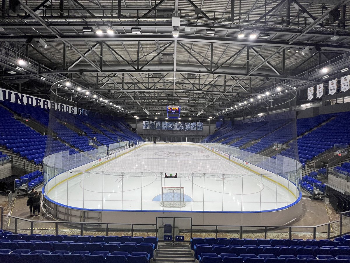 Four years ago exactly, I skated my first CIS game at UBC and it was my first major step in my officiating career! Only seems fitting to be back here this weekend for a double header! #reflife #cherishthejourney