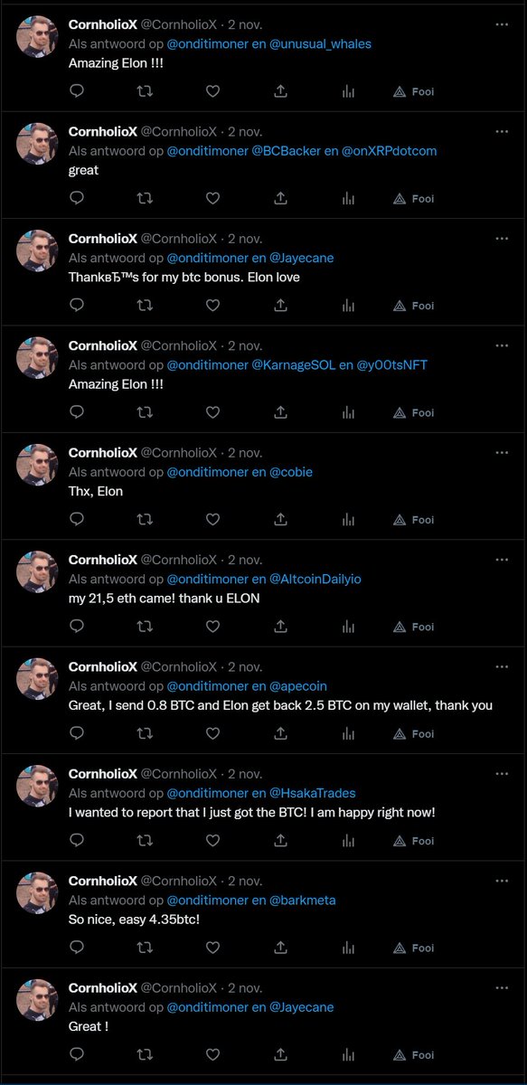 CornholioX's tweet photo. I don't tweet much or using much on Twitter but those tweets about crypto's and Elon Musk aren't mine. Those tweets are all removed. Never got notifications about this problem. This hacker has an issue with his own personality #fake #hacked #ignore #BTC https://t.co/tZ9WSZjGQP