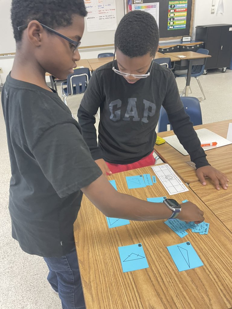 JessDCunningham's tweet photo. I ❤️ Saturday school when we can focus on targeted learning at our own pace. These #grade5 #dreamers from @SeatackDream are dedicated to their education #domath #geometry https://t.co/8zVkPOkMti