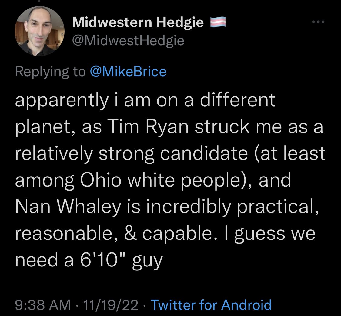 Here I am to save the day…Mike Dewine is on his way.  Let the trumpet players play!