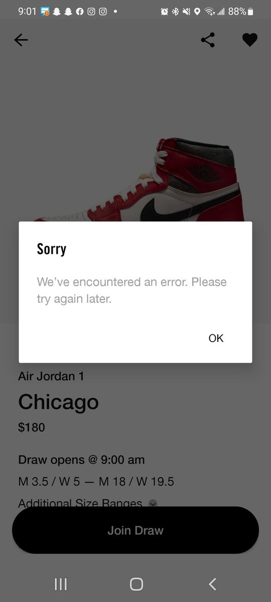 MrMarcelMarceau's tweet photo. @TheSiteSupply @nikestore Tried for 10 minutes straight over 50 times and not one went thru😪 https://t.co/4bf0b2SgXI