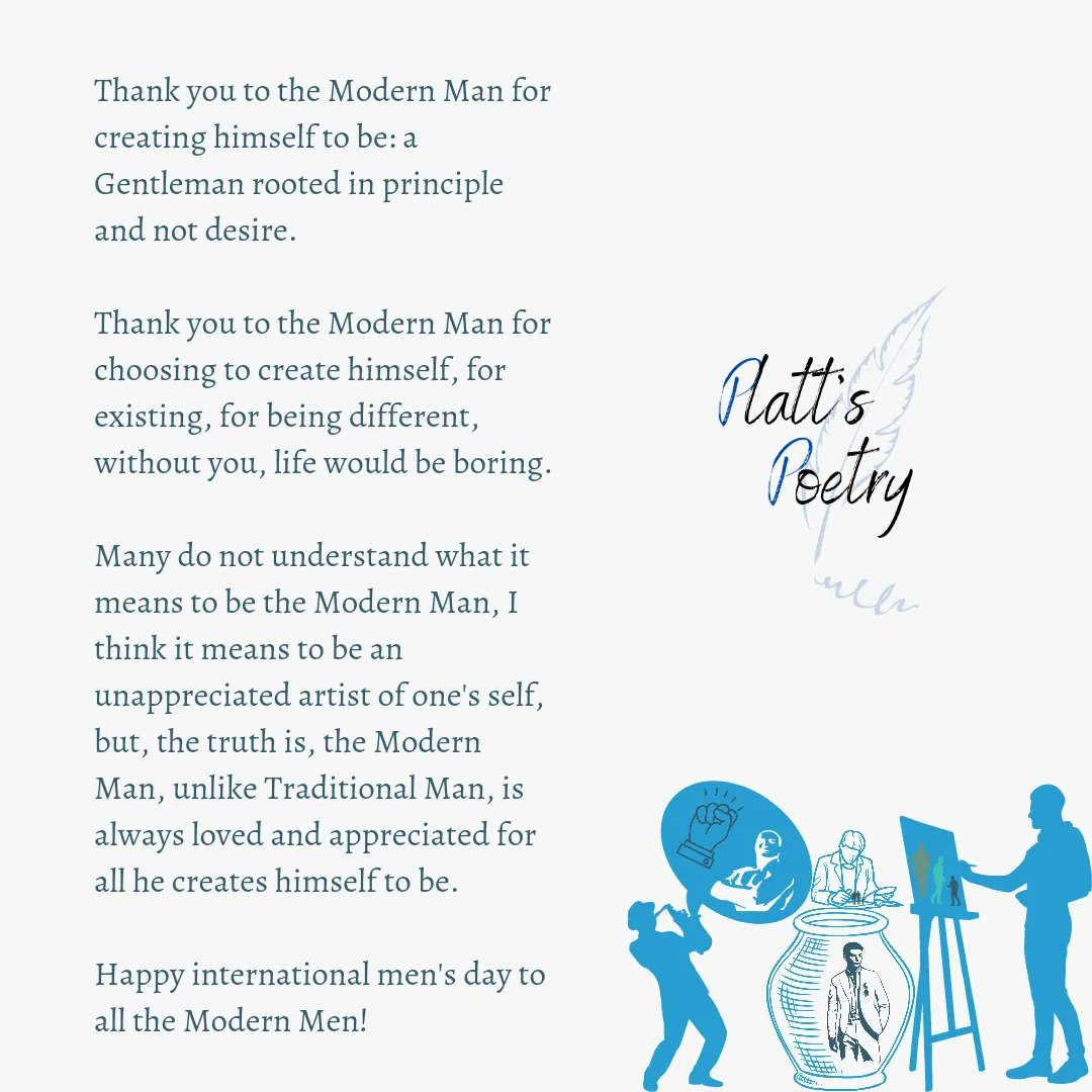 PLATT_13's tweet photo. Happy international men's day Gentlemen! You know the rules, we are spreading positive energy today. Tag 5 to 10 Gentlemen you wish to tell Happy international men's day. @Les_brise @Ricaaduh @_D_Shybrid @raz876g @keenanfalconer @NigelClarkeJa @NestaJA https://t.co/nnGfDHom7v