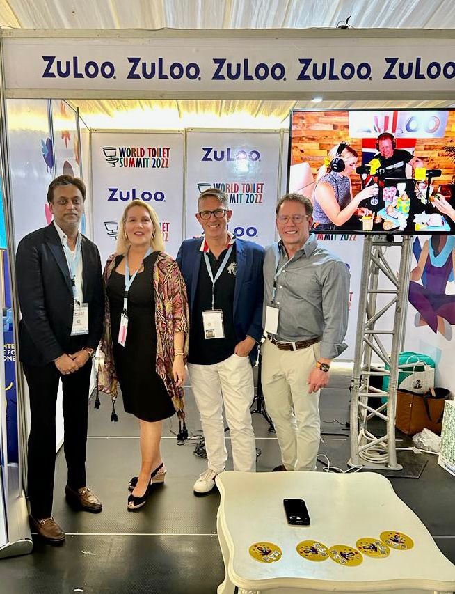 SulabhIntl's tweet photo. Mr Kumar Dilip, President had a great discussion on sanitation challenges with Mr Darin Mangun, CEO &amp; Ms Suzanne Godfrey Media Relation Coordinator of @ZuLooInc along with Mr Briger “Burger” Lundgren, CEO  of Sanitation Ambassador during the #WorldToiletSummit in Abuja,Nigeria. https://t.co/gT3vMBMuWq