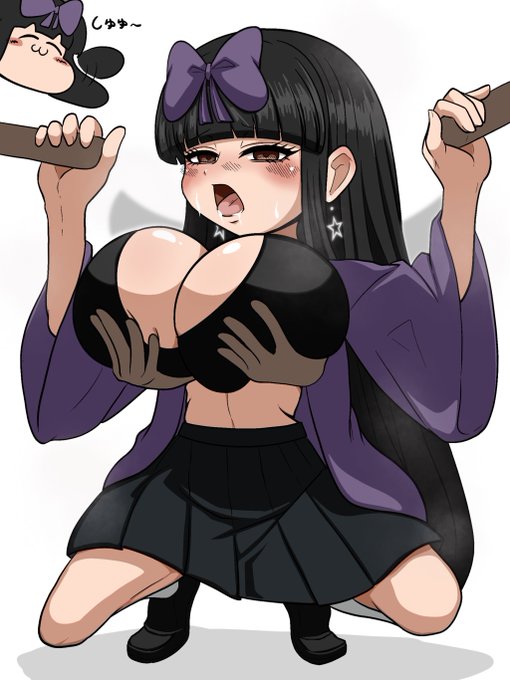 謎の棒を持つ春ちゃんとしゅ～ん(と謎の手 