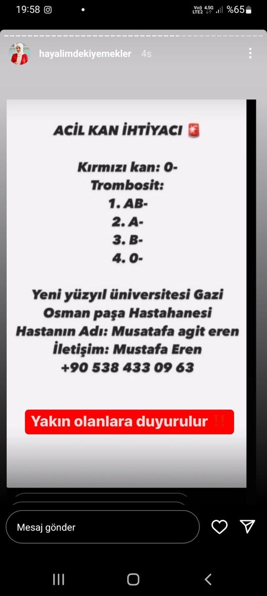 Çok acil kan aranıyor İstanbul da yaşayan kişiler Allah rızası için lütfen küçük Bir çocuk için lütfen