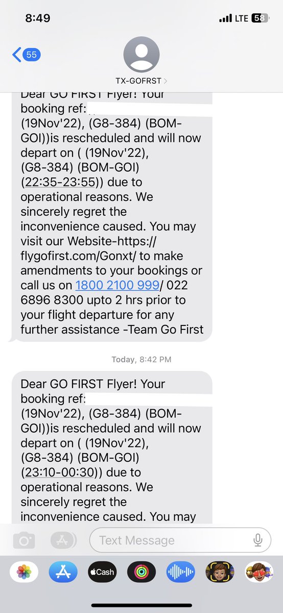 Jeevan22's tweet photo. @GoFirstairways 
Is this a benefits of booking flight?
Flight has been rescheduled twice till now….
On my earlier time another flight has been scheduled….
What’s going on???
#gofirst https://t.co/pCahPww3KE