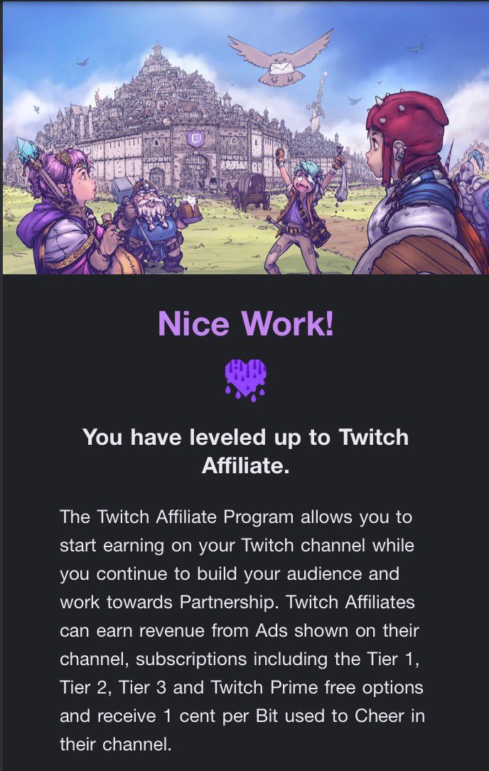 Guess who made Affiliate today??? #twitchstreamer #TwitchAffiliate #gamer4L #