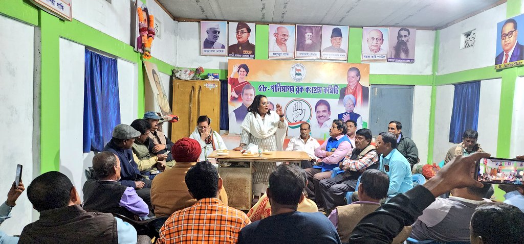 szarita's tweet photo. The day still continues stopped for a block meeting at #Panisagar for mobilisation of #BharatJodoYatraTripura tommorow.Looking forward to a packed day tomorrow.
@drajoykumar @kcvenugopalmp @BirajitSinhaINC @SudipRoy_Barman @Asishsahainc @INCTripura https://t.co/zpKZPoosi2