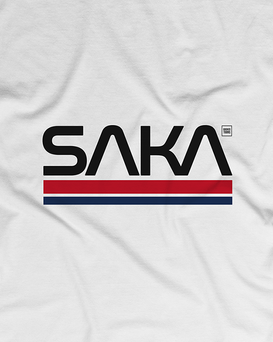 Goonertoons's tweet photo. Made a NASA x Lil’ Chilli t-shirt concept in honour of our brilliant space invading Starboy at the World Cup 💫🚀 @BukayoSaka87 Which design looks better? 🤔

Get the #Goonertoons t-shirts, hoodies and more ONLY in my Redbubble store: https://t.co/zq48GuDaVr https://t.co/xYk8UdCoeL