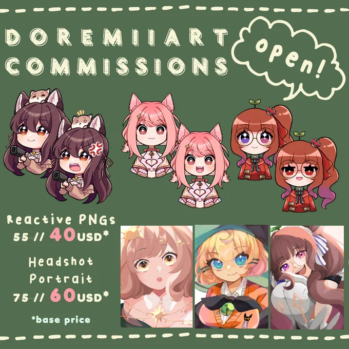  𝐃𝐎𝐑𝐄𝐌𝐈𝐈𝐀𝐑𝐓 𝐂𝐎𝐌𝐌𝐈𝐒𝐒𝐈𝐎𝐍𝐒: 𝐎𝐏𝐄𝐍 opening my comms again with discount to help me do some adulthood and work related stuff!! please do DM me if interested!ends if all slots taken / until dec 10th! 