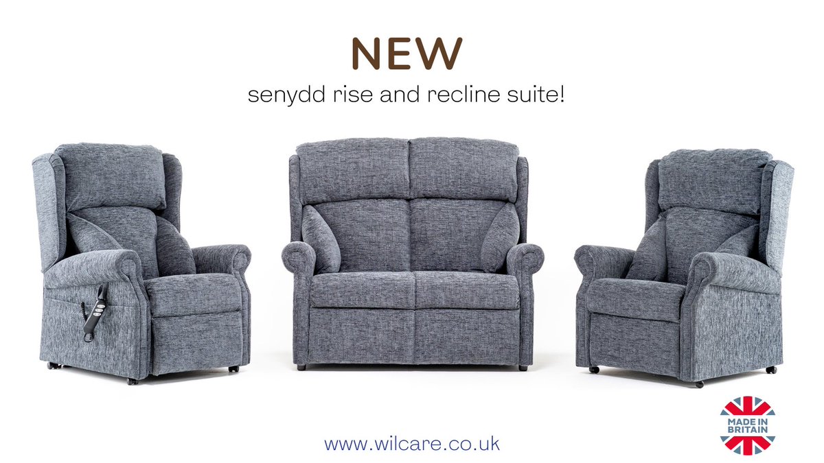 In our most exciting launch in many years, we can now offer a suite of rise &amp; recline chairs with matching settees, so now no need to mix and match your rise recliner! Settees available in our eton, senydd and harrow ranges Contact us for nearest stockist wilcare.co.uk/contact