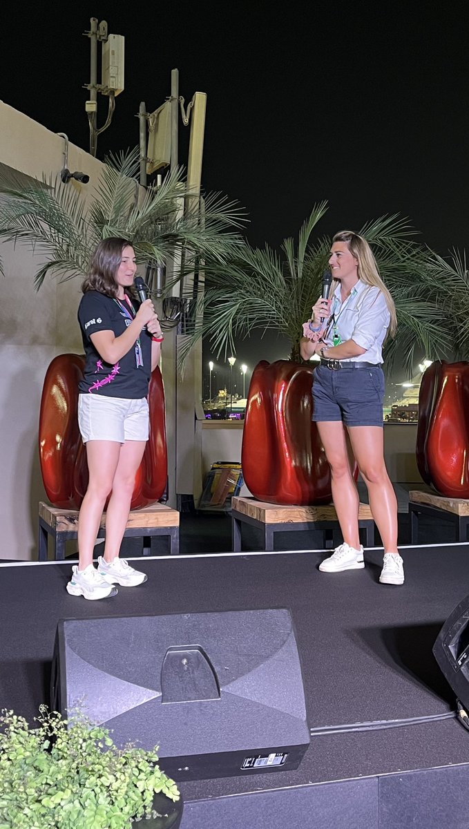 JadeEdwards9's tweet photo. Joined by @TataCalde as we chat all things @Formula2 in Abu Dhabi ahead of the @F1 2022 finalé!
#ThePaddockClub https://t.co/LO5F30Cwt7