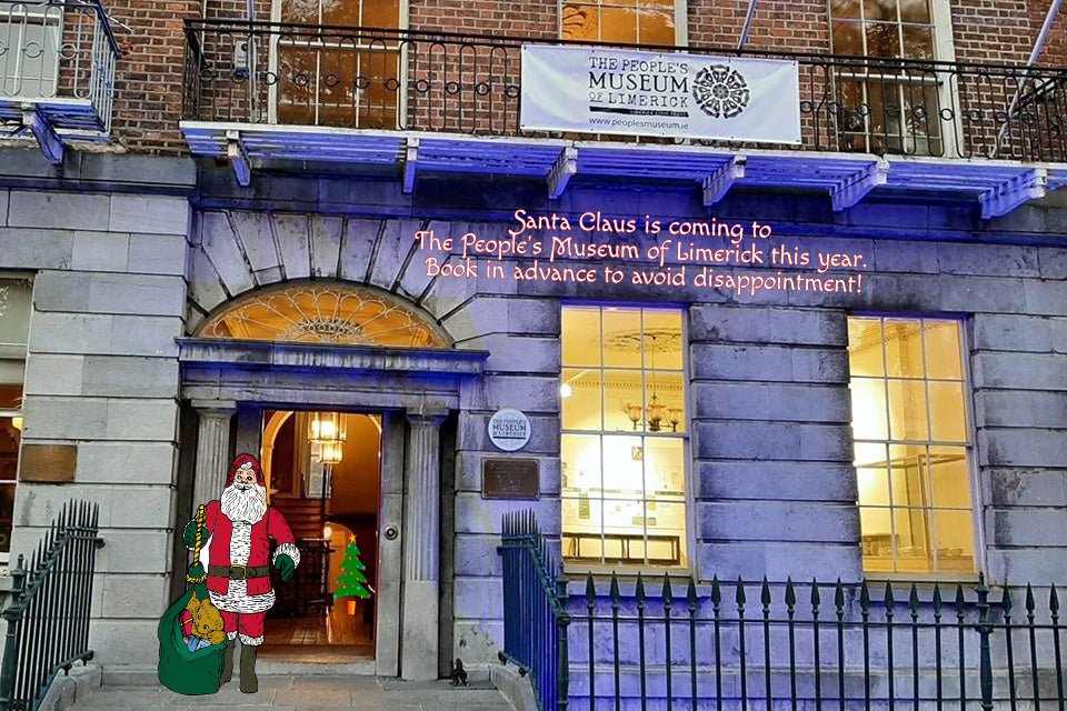Santa returns to the People's Museum, Pery Square on Saturday 3rd and Saturday 17th of December from 11am - 2pm.
Each child will get a photo with Santa, as well as a gift worth €15, and free admission to the Museum and Coach House for the whole day! €30.
eventbrite.com/e/santas-grott…