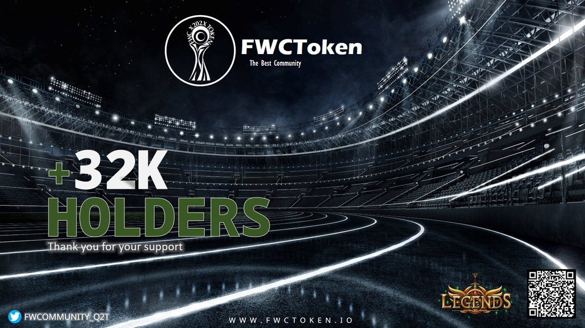 ⚽️🥳⚽️🥳⚽️🥳⚽️🥳⚽️🥳
Congratulations on reaching 32,000 #holders 

$FWC now has more than 32k holders

#FWC 
#bscgem 
#BNB <a href="/FWCOMMUNITY_Q2T/">Football World Community</a> <a href="/elonmusk/">Elon Musk</a> <a href="/cz_binance/">CZ 🔶 BNB</a> <a href="/binance/">Binance</a> <a href="/gate_io/">Gate.io</a>