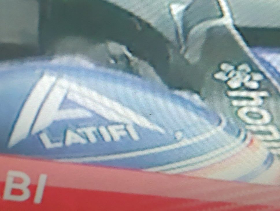 Alex has “Latifi” written on his helmet, this is so adorable🥺
