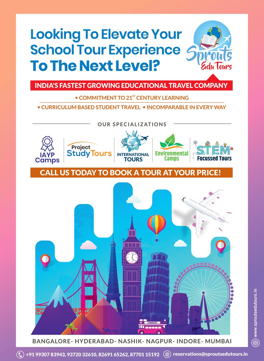 GReconnect's tweet photo. Meet- SPROUTS EDU TOURS
At ITC Kohenur, Hyderabad 23rd November 2022
Stay tuned for more-
#gbrc #globalk12summit #globalbusinessconnect #education #principals #director #k12summit #learning #leadershipdevelopmentprogram #b2bconference2022 https://t.co/mLSjk3trjp