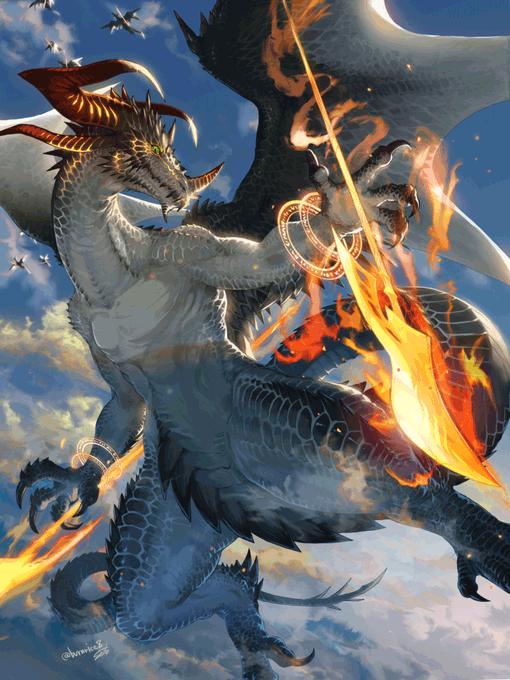 「breathing fire holding」 illustration images(Latest)