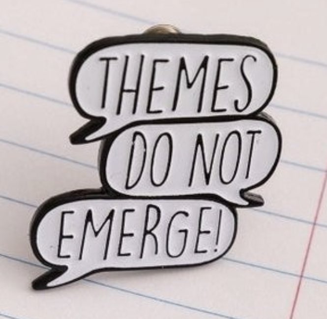 Research_Lit's tweet image. Didn’t know the company that made this pin went out of business 😭

To learn more about #ThemesDoNotEmerge in #ReflexiveThematicAnalysis by 
@ginnybraun &amp;amp; @drvicclarke, this article is a summary (my undergrads will read): medium.com/usabilitygeek/… #AcademicTwitter #AcademicChatter