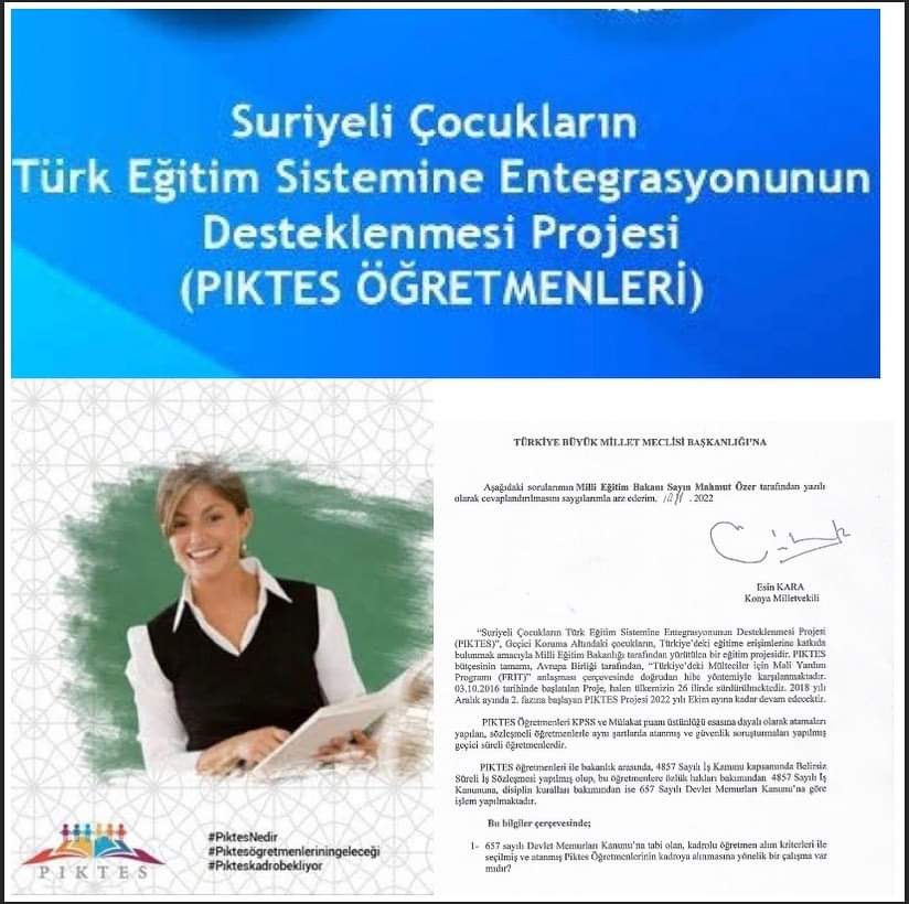 EsinSaat42's tweet photo. PIKTES Öğretmenlerinin kadroya alınmasına yönelik sorumuzu Milli Eğitim Bakanı Sayın Mahmut Özer’e sorduk. #piktes #piktesöğretmenleri https://t.co/eNsBtFH0tG