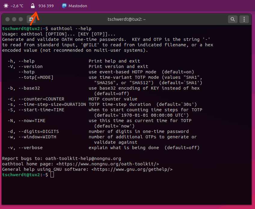 thomas_schwerdt's tweet photo. Update to #gnome 42 (from 3.38) brought many #extension incompatibilities.. I had to #rewrite my own extensions. It struck me that I never published my #oathtool wrapper and only use it for myself. Is there any interest in this? #TOTP #MultiFactorAuthentication https://t.co/wsZlxRQdbz