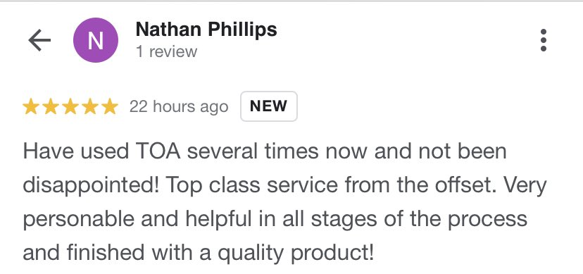 Always great to receive a review like this. Thank you Nathan!