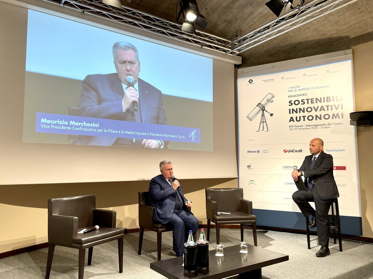 gicentro's tweet photo. #GI4CENTRO | Al XVI Forum Interregionale del Centro dei Giovani Imprenditori inizia l’intervista a Maurizio Marchesini, Vice Presidente @Confindustria per le Filiere e le Medie Imprese e Presidente Marchesini S.p.A. https://t.co/4EvAp8Wevf