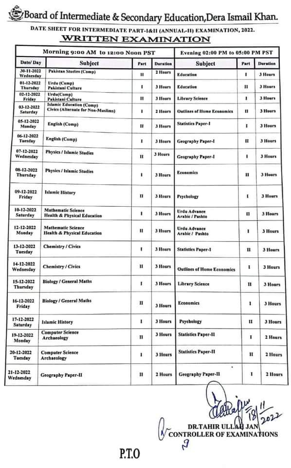 ZAKS512's tweet photo. #BISEDIKhan Intermediate Annual-II Exam #Date_Sheet
#BREAKING_NEWS https://t.co/AOHL2ro0oq