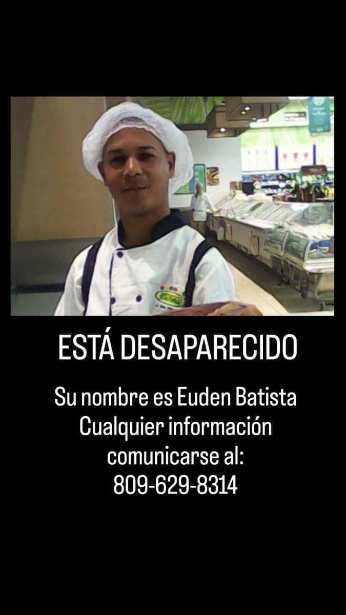 DesaparecidosR's tweet photo. Nos confirma Sonia, hermana de Eudes, que desde el jueves a las 7am no saben de el. Salió de su casa en Cristo Rey, Santiago a su trabajo. Su ayuda con un rt
@pesqueiradiego
@gabrielmercedez
@Miralba
@liselman
@vicatallah
@jissell_espinal
@IsaPavel
@DoctorFarola
@chanelsocial https://t.co/2zvBjjsPDx