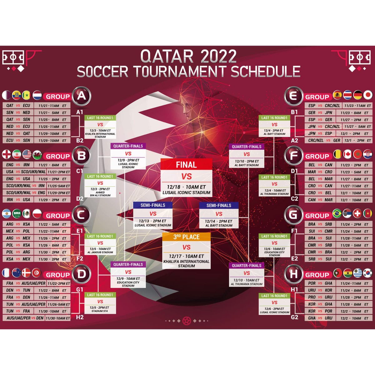 The 2022 Qatar World Cup ⚽️

It starts tomorrow! 

Get your schedules out, it’s finally here.

#CSTruth