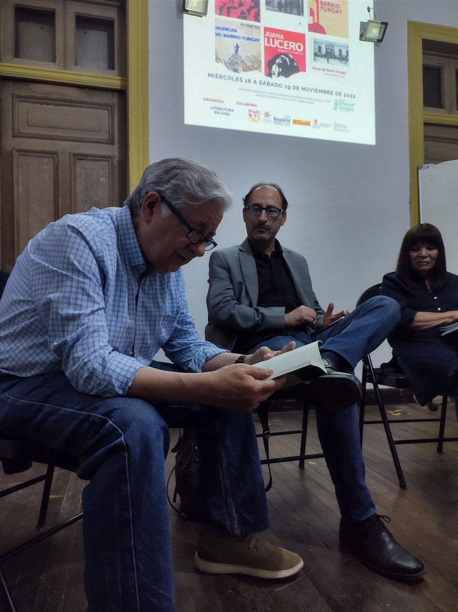 Coordinando Literatura en Casa, en <a href="/Barrio_Yungay/">Barrio Yungay</a>.
1a lectura con escritores/as Martín Martin Faunes, Sergio Rodríguez Saavedra, Ivonne Gutierrez, Francisco Zañartu y María Eugenia Góngora.
Hermosa conversación recorriendo sus obras literarias en <a href="/JVBarrioYungay/">Junta de Vecinos Barrio Yungay</a>.
16 de noviembre.
