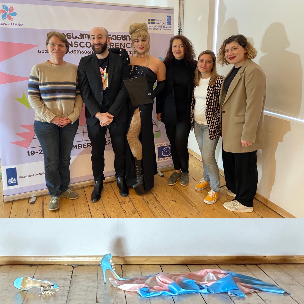 MaaikevanKoldam's tweet photo. At #Temida's #Trans conference with Beka Gabadadze, @UNDPGeorgia, @CoeGeorgia &amp; #KosaShowcase who performed in honor of the upcoming #TDoR2022. 

The 🇳🇱 embassy in 🇬🇪 supports the conference, for the community to unite &amp; for their voices to be heard. 
#EqualRightsforAll🏳️‍🌈🇬🇪🏳️‍⚧️🇳🇱 https://t.co/ghDLCPLYhY