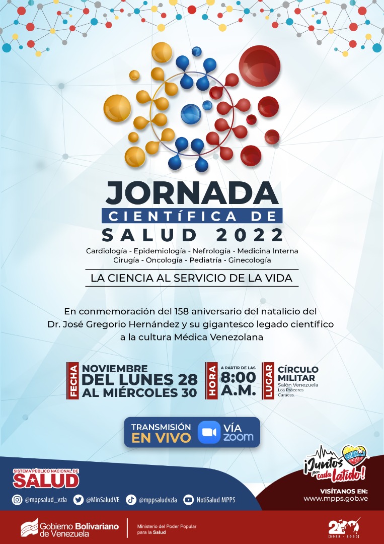 Gabrielasjr's tweet photo. ¡Vamos! te invitamos a participar en las Jornadas Científicas de Salud 2022, nuevas tendencias,  tratamientos y actualización, un abordaje de los conocimientos para la vida 📚👨🏽‍🔬👨🏽‍💻👩🏻‍⚕️🧑🏽‍⚕️ https://t.co/S36iTWij2m