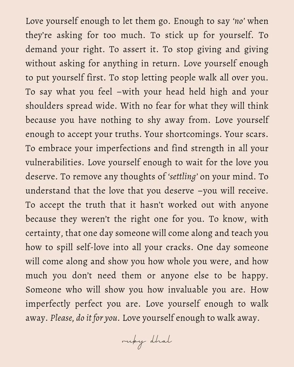 PoemHeaven's tweet photo. love yourself enough to let them go. https://t.co/eZda91JfpZ