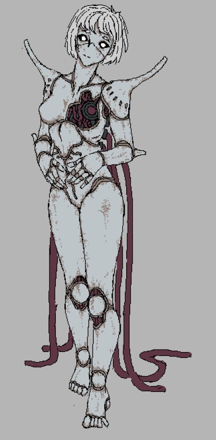 RadiArts's tweet image. The Android Queen. She'll politely ask you to leave while her soldiers are already tearing you to shreds