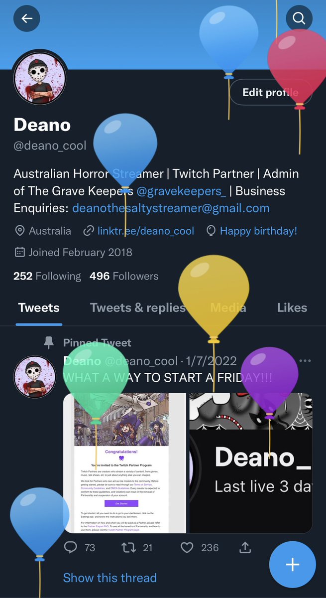 Deano 👻 Horror Streamer tweet media