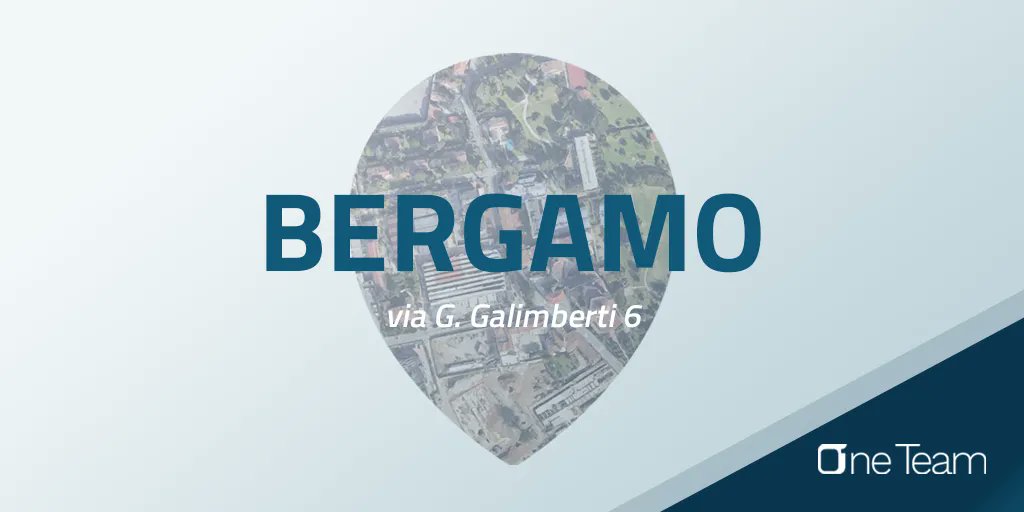 #OneTeam è presente su tutto il territorio nazionale. 
Una delle nostre #sedi in #Lombardia si trova a #Bergamo, in via G. Galimberti 6 📍