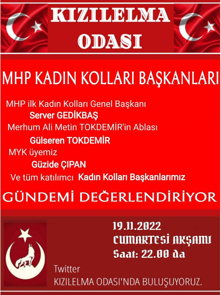 gunel_suat's tweet photo. Bu akşam saat 22.00 
Twitter KIZILELMA ODASI
Bilgilenelim bilgilendirelim Canlar
#YaşasınDEVLET  #VarolsunTEŞKİLAT https://t.co/cQCAhqLvhj