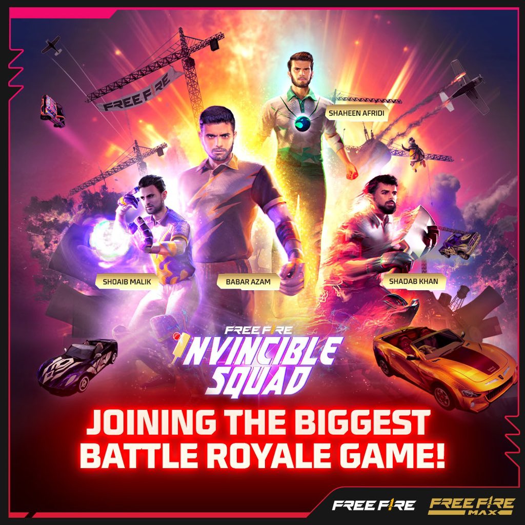 babarazam258's tweet photo. Our Invincible squad is all set to enter into the @FreefirePkyt world and bring some amazing action for all the fans. Stay tuned for the updates! #FreeFireXInvincibleSquad https://t.co/3MlX79Do8T