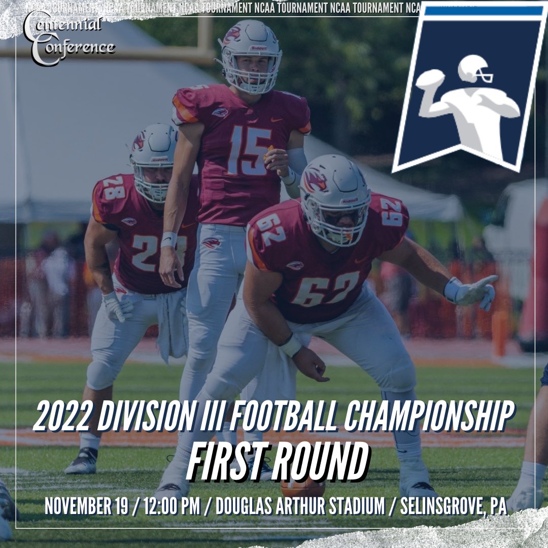 CentennialConf's tweet image. 🏈FB | NCAA FIRST ROUND 

@SURiverHawksFB 
🆚 Utica

⏰ 12:00 PM
📹 bit.ly/3gmfekg
📊 bit.ly/3VcLQvh 

#CentConf #CCfb #d3fb