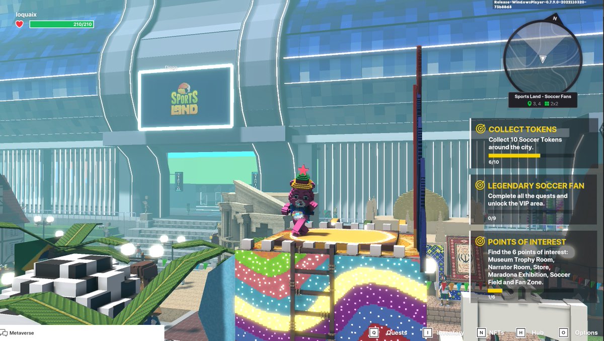 loquaix's tweet photo. @TheSandboxGame @hermitcrabgame Bringing my A game in Sports Land Stadium @hermitcrabgame ⚽ https://t.co/TWu7kjgKFF
