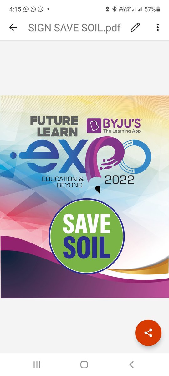 cpsavesoil's tweet image. .@cpsavesoil & @BYJUS partner to highlight an existential threat to humanity – soil extinction. At #BYJU's Future Learn Edu
Expo in GCC at Zabeel Park, Dubai, 19-20 Nov, learn what you can do to #SaveSoil
& save the planet. Visit the #SaveSoil stand.