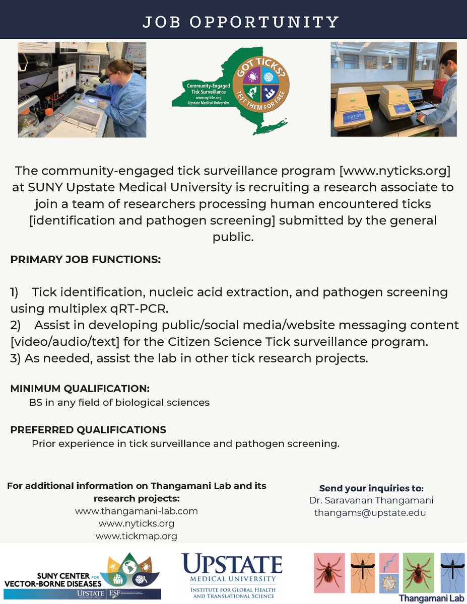 Thangamani Lab, SUNY Upstate ☣️🧬🦟🐁🦠 tweet media
