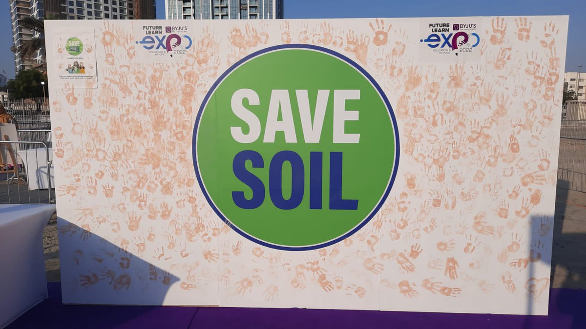 cpsavesoil's tweet image. .@cpsavesoil & @BYJUS partner to highlight an existential threat to humanity – soil extinction. At #BYJU's Future Learn Edu
Expo in GCC at Zabeel Park, Dubai, 19-20 Nov, learn what you can do to #SaveSoil
& save the planet. Visit the #SaveSoil stand.