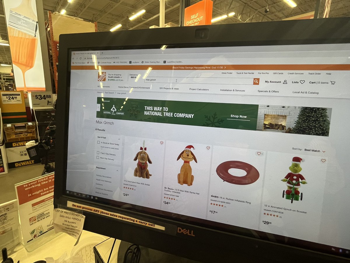 Mr. Grinch is here to help you find any items we might carry in our extended aisles on HomeDepot.com !!!

#3204thewin #THD #D226NailedIt <a href="/CampSweenScott/">Scott Sweeney</a>  @jolenestout10 <a href="/Stephen68401654/">Stephen Henn</a> @GarganoTom <a href="/AustinK89261970/">Austin Kramer</a> <a href="/THDTHEHODGE/">Tim Hodges</a> <a href="/cameron_lana/">Lana Cameron</a>