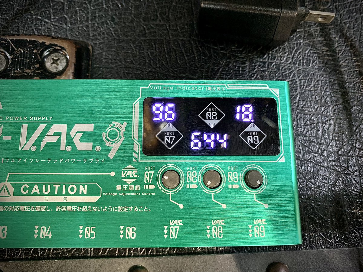 watanabegakki's tweet photo. ✨🎉入荷情報📣✨
いよいよ明日発売❗️ #圧強め のその先へ🚀💫6つの9.8Vポートと3つの可変ポートを兼ね備えたパワーサプライ⚡️ KIP-V.A.C.9が登場🥰 #圧圧強め は勿論、低電圧でFuzzやODペダルを効果的にサウンドメイクする事も可能です❣️🤩💡
#サステナブルな低電圧 #KIPVAC9 #ワタナベ楽器店 #京都 https://t.co/ZUO1jEs49f