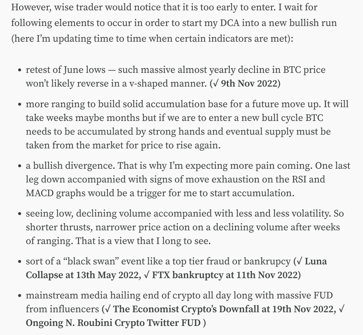 ObserverYenten's tweet image. 🎯3 out, 3 more to come 🚨 3 of 6 #bottomisin indicators hit in November. See updated list of my "bottom is in" indicators for #BTC  #cryptocurrecy  #cryptocrash #trading