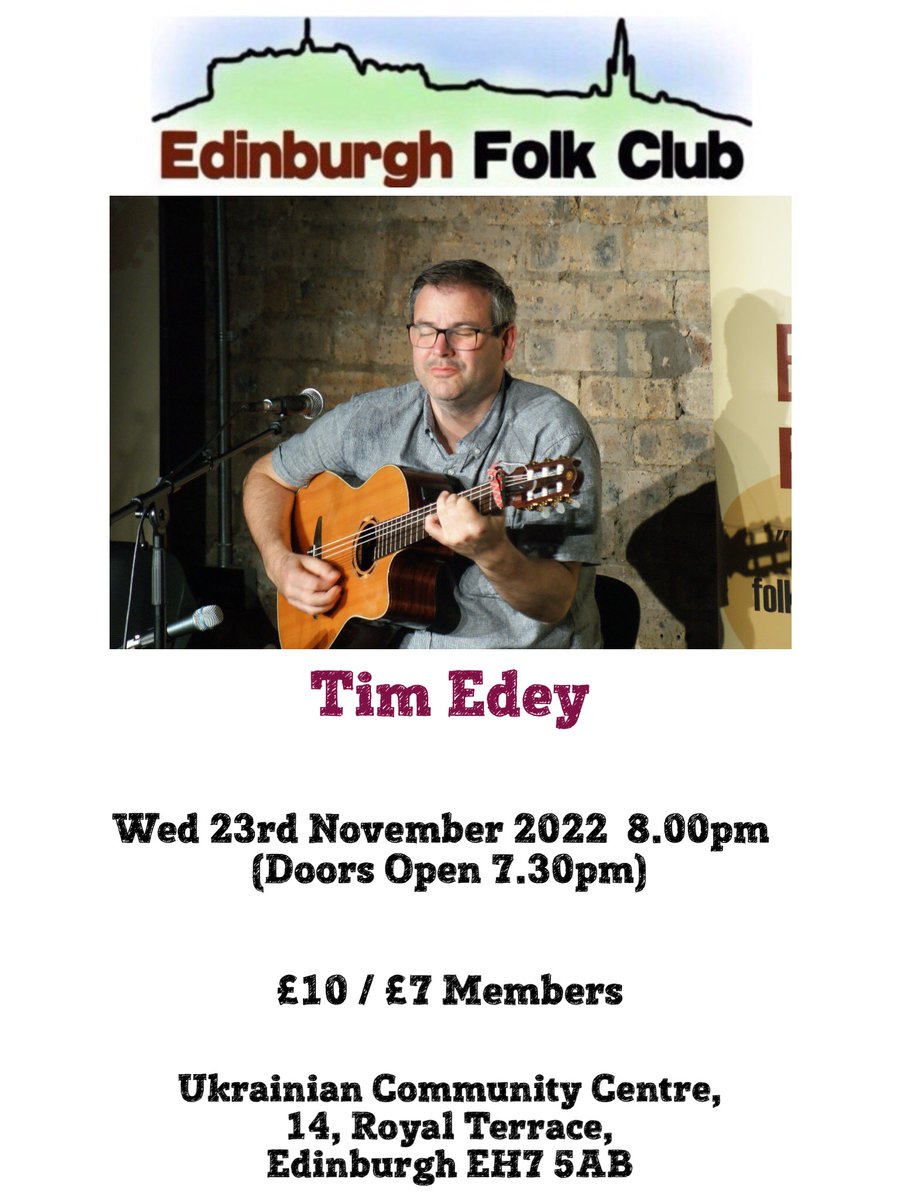 Wednesday 23-11-22 @ EFC
Tim Edey
Opening Spot Tony Mitchell
Tickets ... bpt.me/5568479
<a href="/McMillanAllan/">Allan McMillan</a> <a href="/barrow_caitlin/">Caitlin Barrow</a> <a href="/stoneyport/">StoneyportAssociates</a>