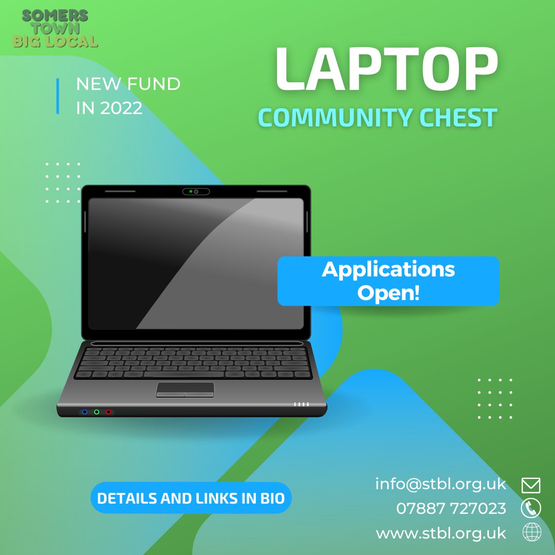 Digital exclusion is an increasing issue especially as organizations adapted during the pandemic. Our hope is to get more devices to those who need them around Somers Town. If you or someone you know could use a laptop for school, work, or using basic services, please reach out!