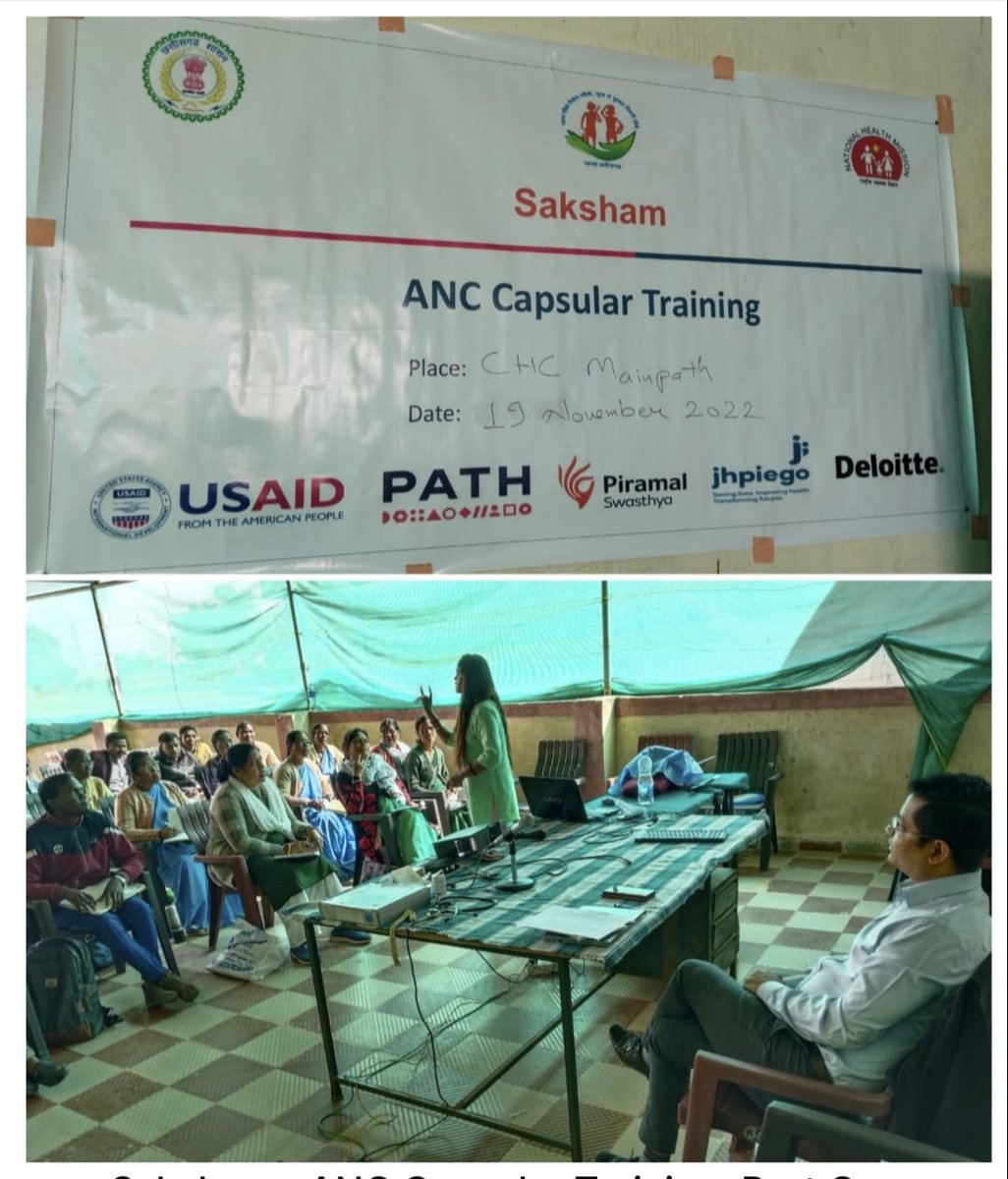 KNeeluu's tweet photo. @USAID_Saksham-@Jhpiego delivered the 1st capsule of ANC Capsular Training on 19th Nov'22, Under #ThinkingBeyondTraining model in Mainpat, Surguja Chhattisgarh.
All participations from the block actively participated in the training & geared up to strengthen quality ANC services https://t.co/HgRweriRDu